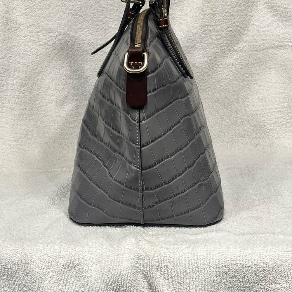 Dooney and Bourke Leather Croc Embossed Domed Satchel, J16666037 - Picture 5 of 16